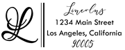 Double lines Letter L Monogram Stamp Sample